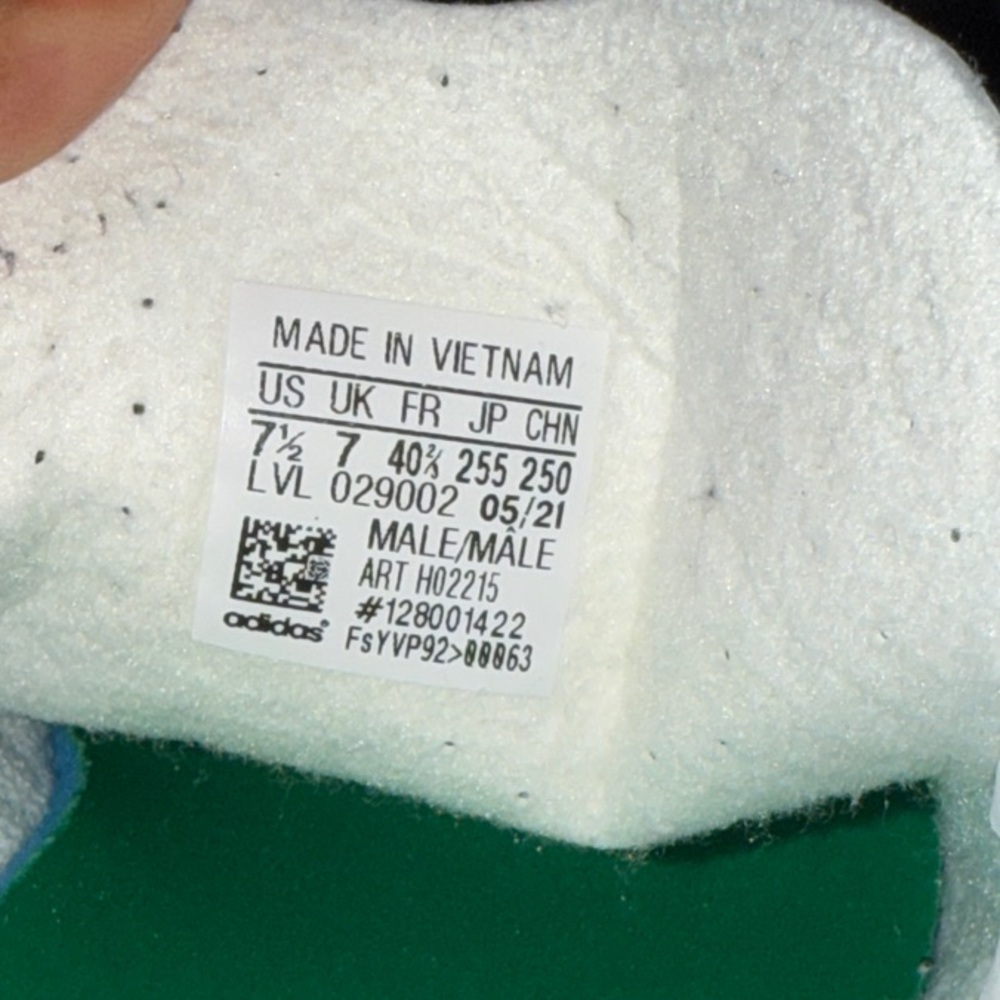 adidas Gazelle Green and White Sneakers - Picture 8 of 10